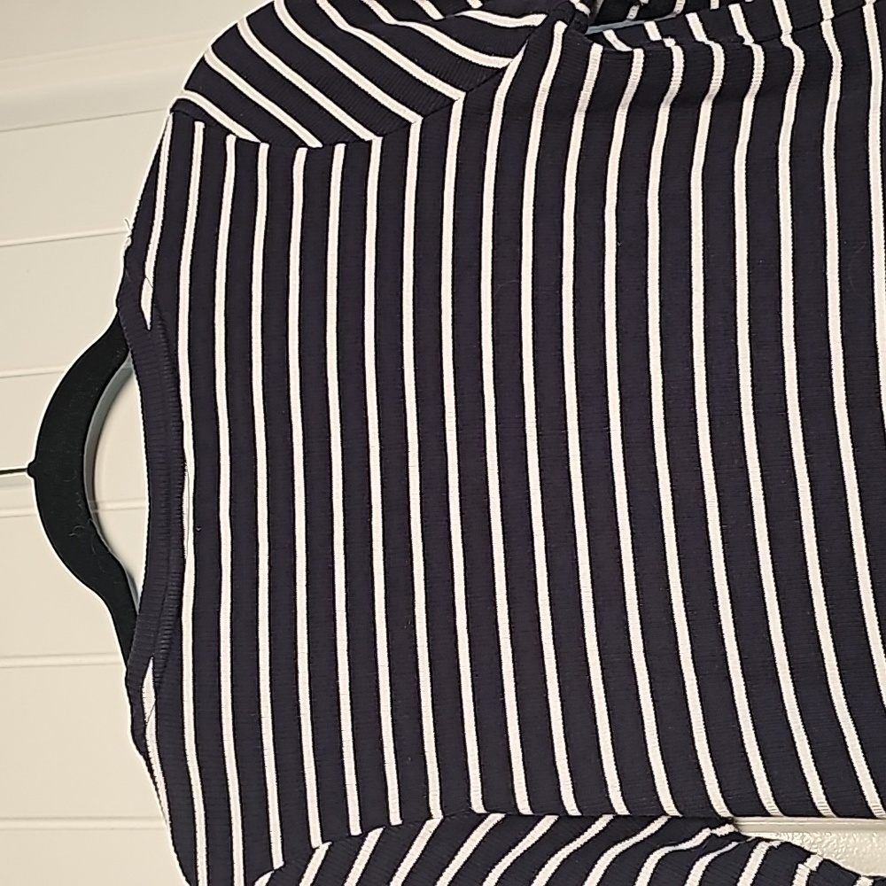 Pendleton MP navy blue/white striped ruffled cardigan - Picture 10 of 15